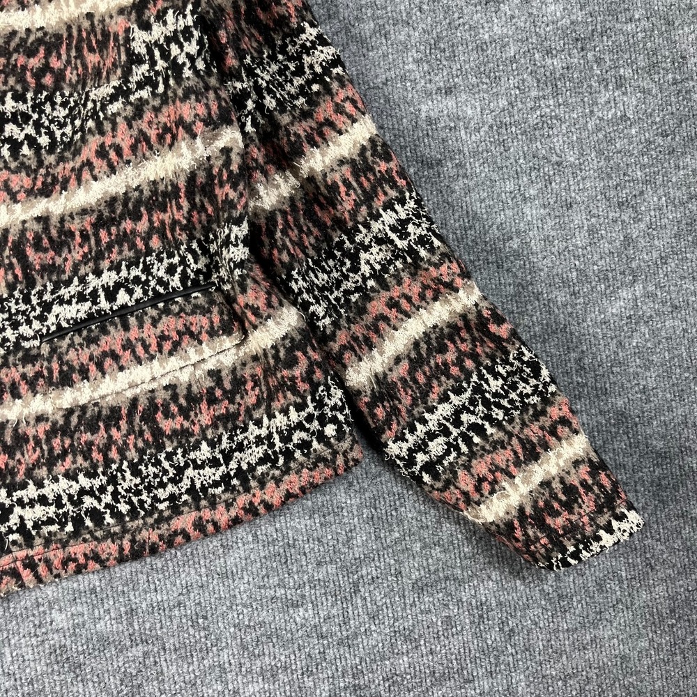 Basler Cardigan Sweater Women Multicolor Textured Tight knit Striped Warm Winter - Picture 7 of 13